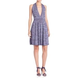 New M Missoni Lurex Halter Dress Purple Shimmer